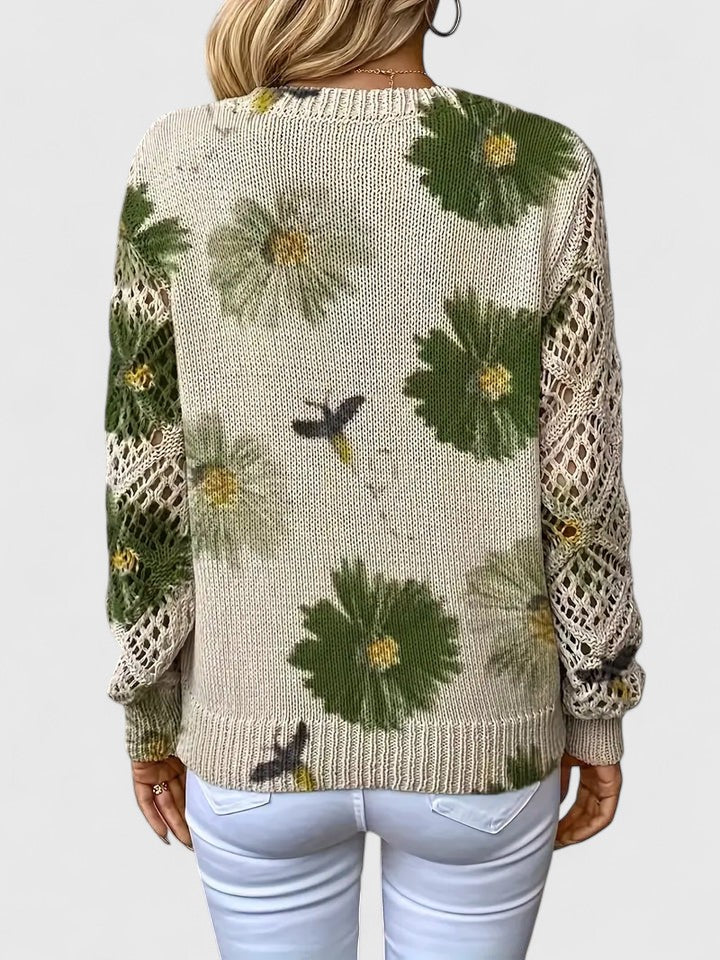 Charlene™ | Elegant Sweater with Floral Pattern
