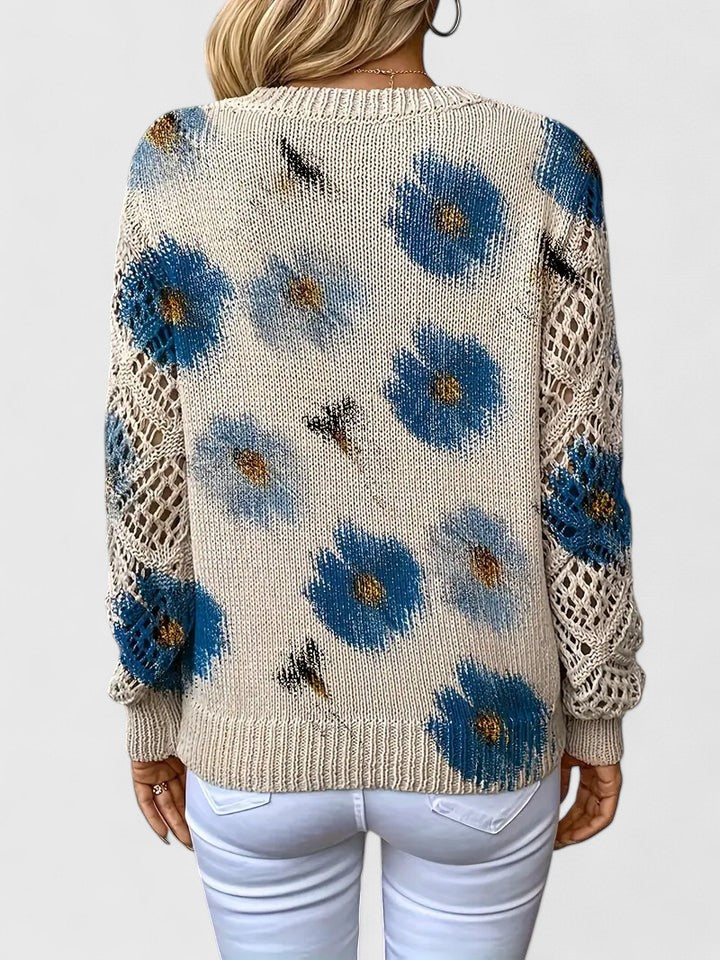 Charlene™ | Elegant Sweater with Floral Pattern