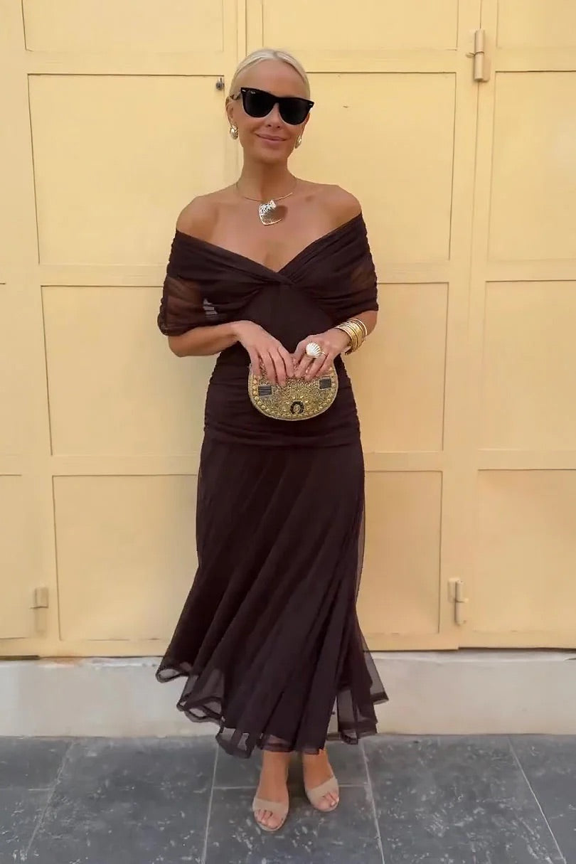 Carmen| Off Shoulder Maxi Dress