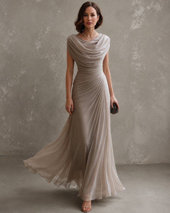 Suzanne | Elevated coastal maxi with flowing drape