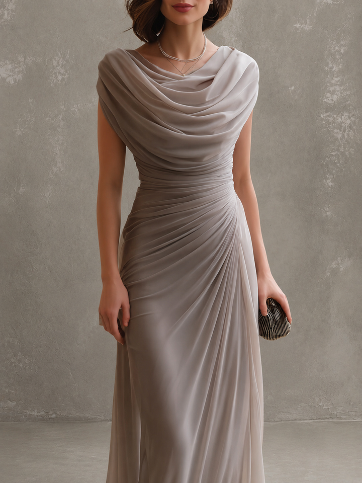 Suzanne | Elevated coastal maxi with flowing drape