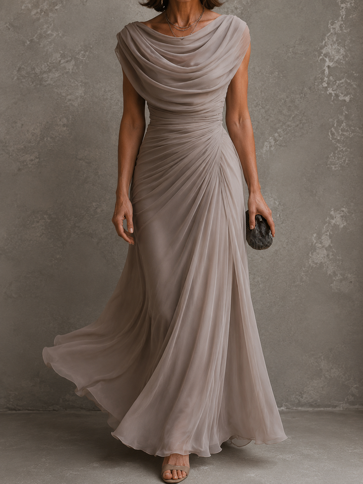 Suzanne | Elevated coastal maxi with flowing drape